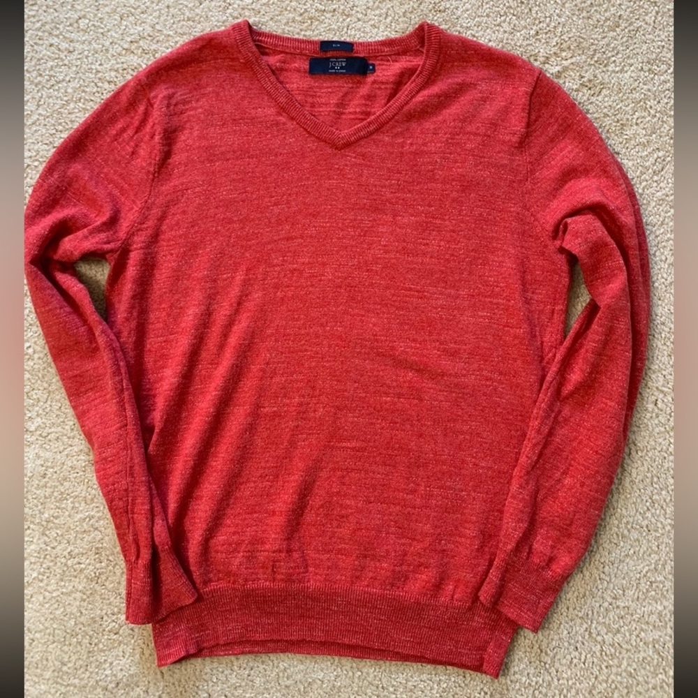 J. Crew Slim Cotton V-Neck Sweater
